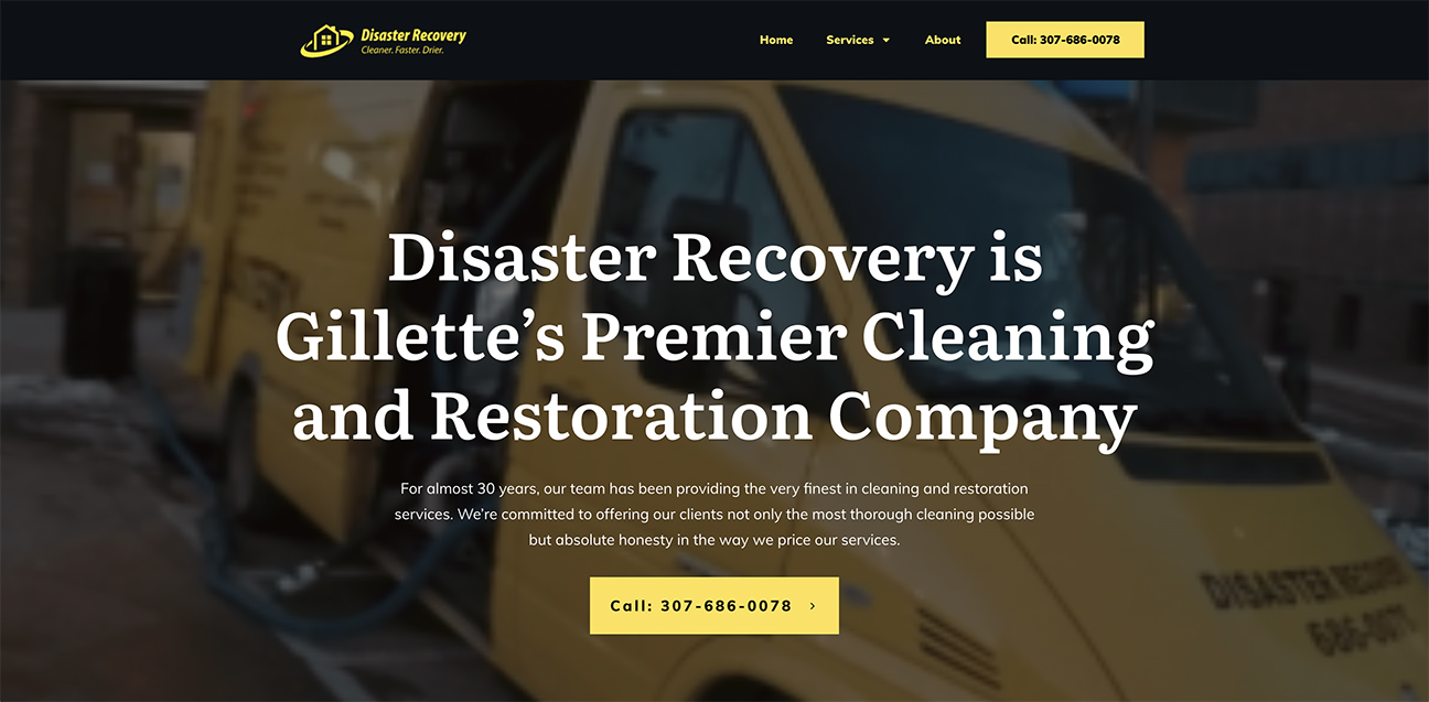 New website design for Disaster Recovery